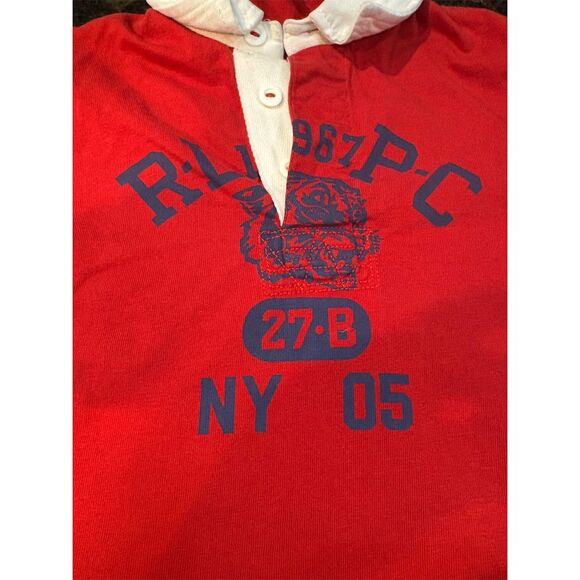 Polo Ralph Lauren Boys Red Long Sleeve Hoodie T-Shirt Size 5 - Picture 2 of 6